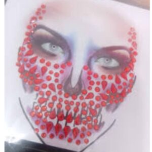 Piedra Halloween facial roja