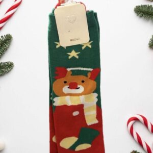 Calcetin liso navideño