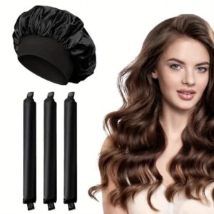 Set gorro satin negro