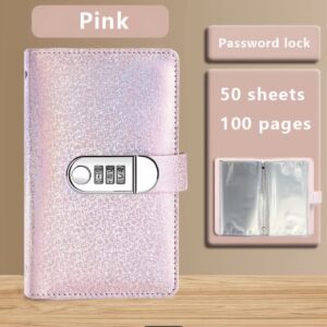 Organizador de dinero rosa con candado